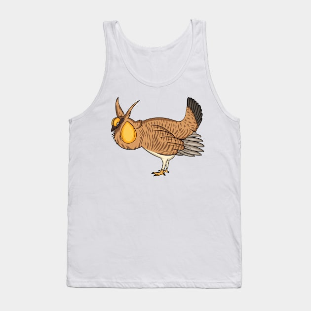 Greater prairie chicken cartoon illustration Tank Top by Cartoons of fun